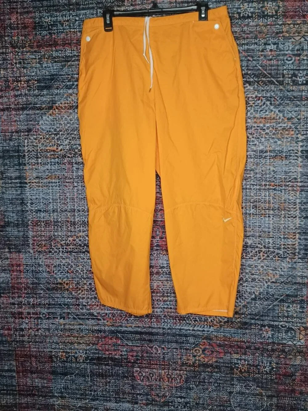 Vintage Nike Y2K womens neon orange ripstop nylon walking hiking capris XL